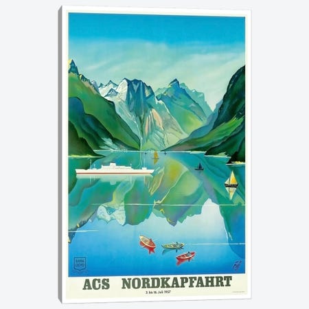 ACS Nordkapfahrt (North Cape Voyage), July 3-16, 1957 Canvas Print #LIV3} by Unknown Artist Art Print