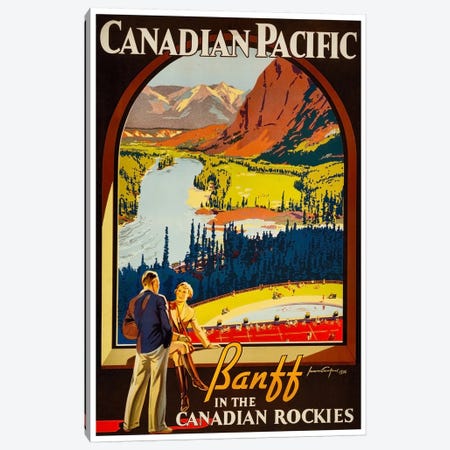 Canadian Pacific: Banff In The Canadian Rockies Canvas Print #LIV53} by Unknown Artist Canvas Art Print