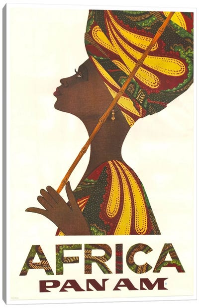 Africa - Pan Am II Canvas Art Print - Vintage Travel Posters