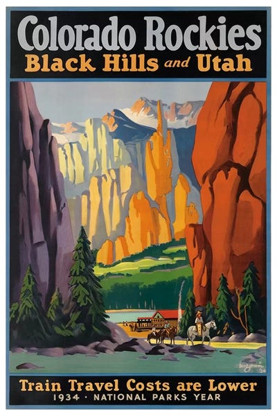Rocky Mountain National Park: Colorado Rockies - Black Hills And Utah: National Parks Year, 1934 by Unknown Artist