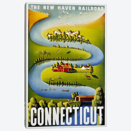 Connecticut: The New Haven Railroad Canvas Print #LIV64} by Unknown Artist Canvas Art Print
