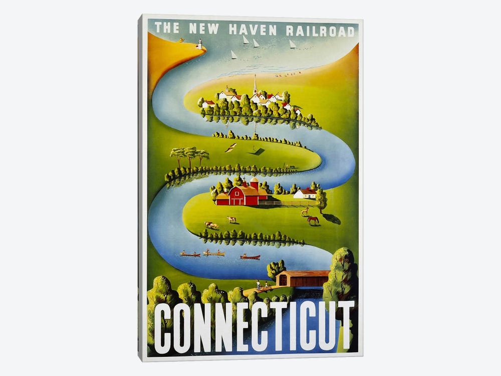 Connecticut: The New Haven Railroad by Unknown Artist 1-piece Canvas Art