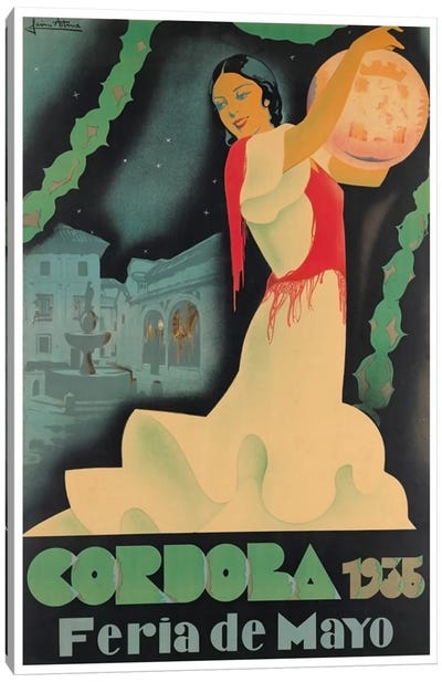 Cordoba Feria de Mayo, 1935 Canvas Art Print - Spain Art