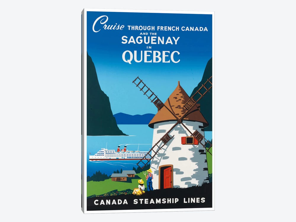 Cruise Through French Canada And The Saguenay In Quebec - Canada Steamship Lines by Unknown Artist 1-piece Canvas Print
