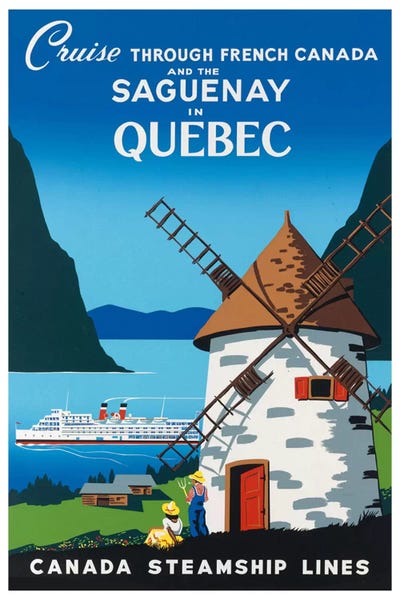Cruise Ships: Cruise Through French Canada And The Saguenay In Quebec - Canada Steamship Lines by Unknown Artist
