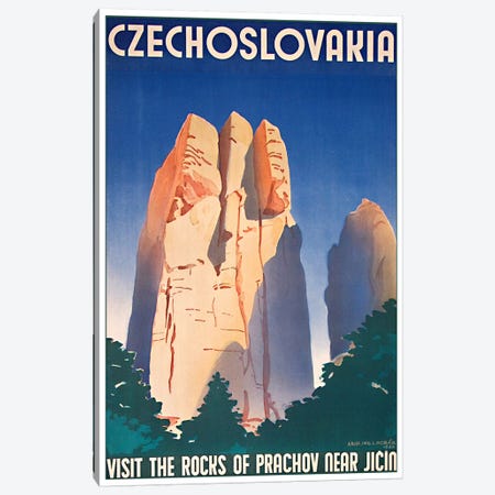 Czechoslovakia: Visit The Rocks Of Prachov Near Jicin Canvas Print #LIV69} by Unknown Artist Canvas Artwork