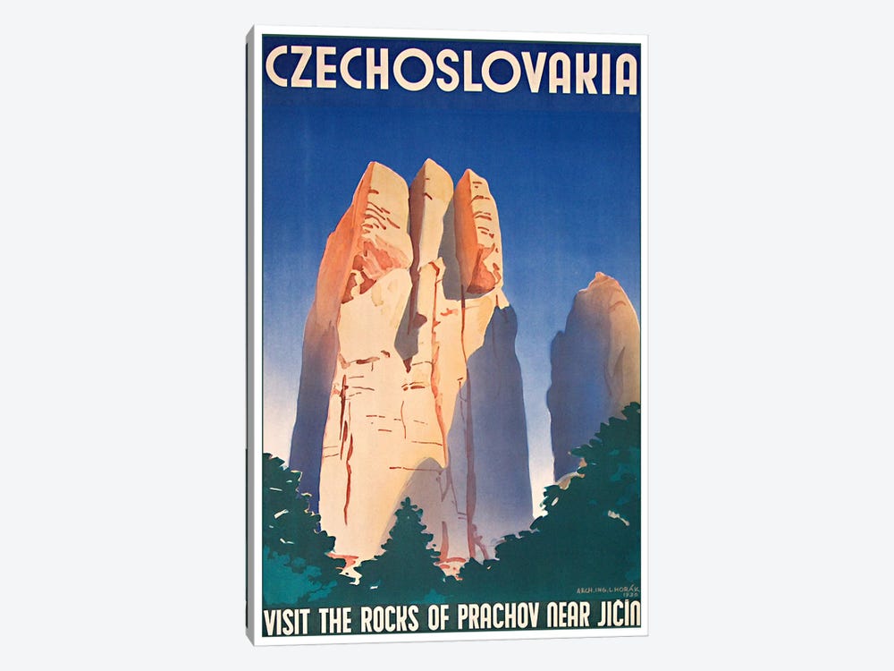 Czechoslovakia: Visit The Rocks Of Prachov Near Jicin by Unknown Artist 1-piece Art Print