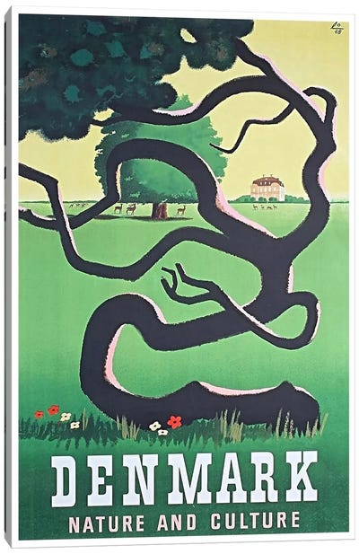Denmark: Nature And Culture Canvas Art Print - Vintage Travel Posters