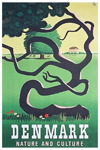 Vintage Travel Posters: Denmark: Nature And Culture by Unknown Artist