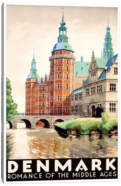 Denmark: Romance Of The Middle Ages Canvas Art Print - Vintage Travel Posters