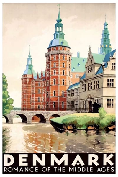 Vintage Travel Posters: Denmark: Romance Of The Middle Ages by Unknown Artist