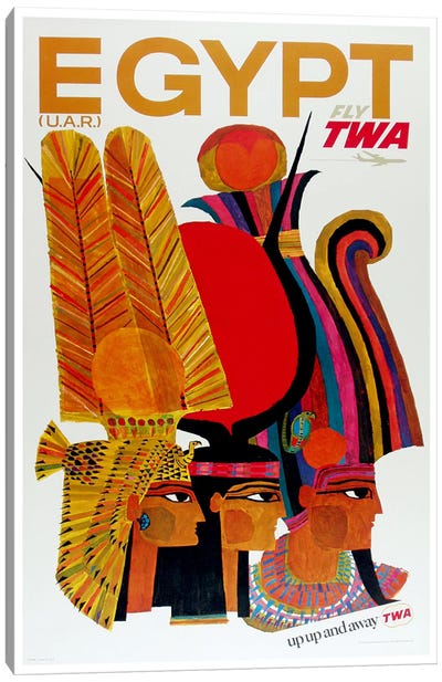 Egypt - Fly TWA Canvas Art Print - Travel Posters