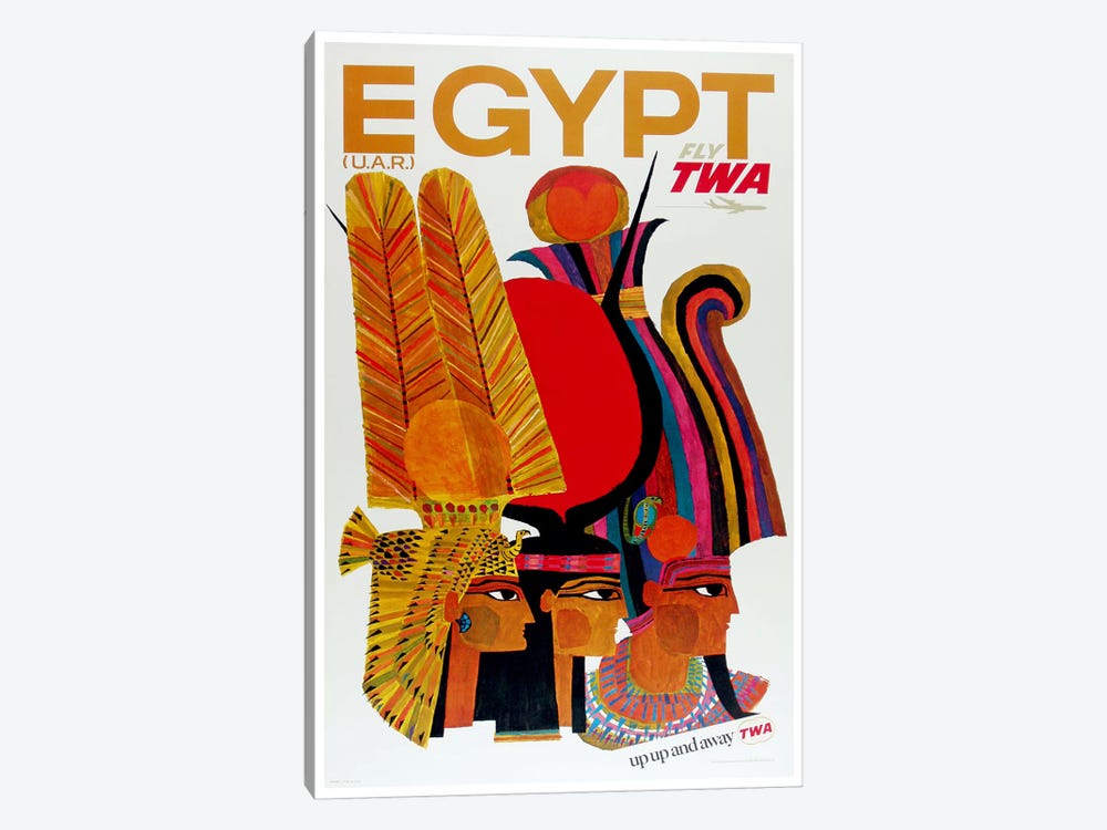 Egypt - Fly TWA by Unknown Artist 1-piece Canvas Wall Art