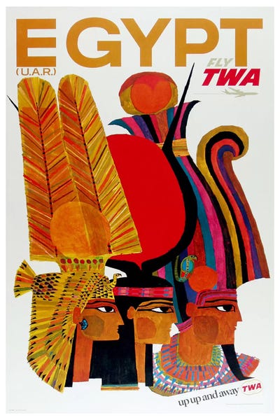 Vintage Travel Posters: Egypt - Fly TWA by Unknown Artist