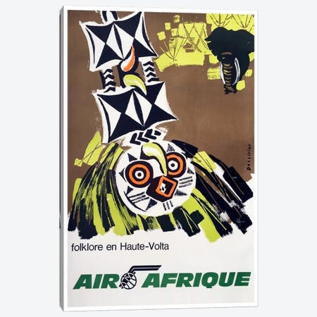 Air Afrique: Folklore En Haute-Volta Canvas Print #LIV7} by Unknown Artist Canvas Art
