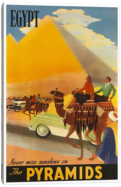 Egypt: Never Miss Sunshine On The Pyramids Canvas Art Print - Egypt