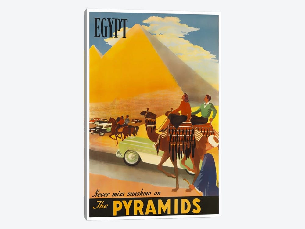 Egypt: Never Miss Sunshine On The Pyramids by Unknown Artist 1-piece Art Print