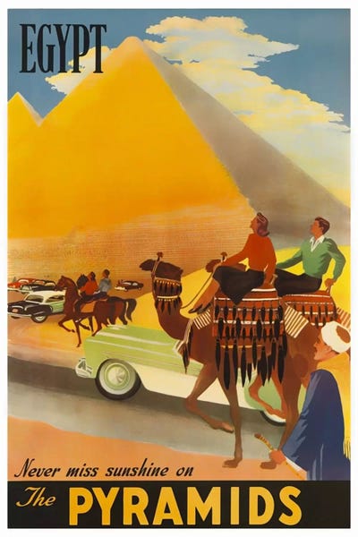Africa: Egypt: Never Miss Sunshine On The Pyramids by Unknown Artist
