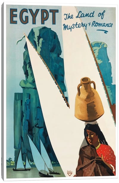 Egypt: The Land Of Mystery & Romance Canvas Art Print - Vintage Travel Posters