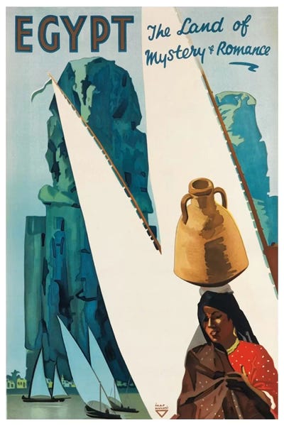 Vintage Travel Posters: Egypt: The Land Of Mystery & Romance by Unknown Artist