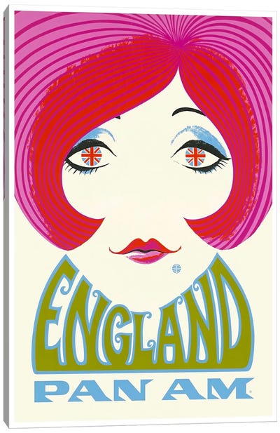 England - Pan Am Canvas Art Print - Travel Posters