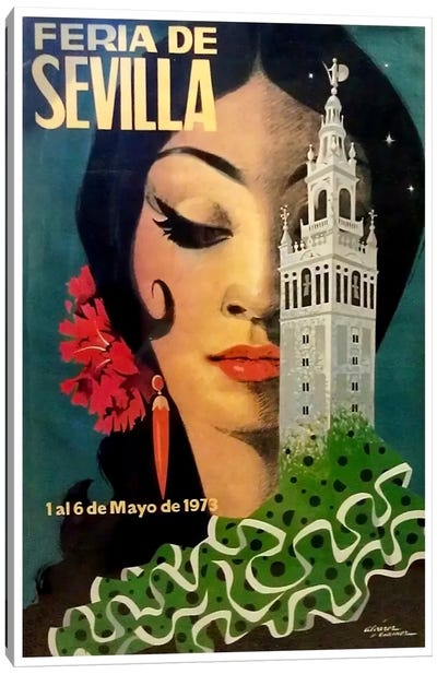 Feria de Sevilla, 1-6 de Mayo de 1973 Canvas Art Print - Spain Art
