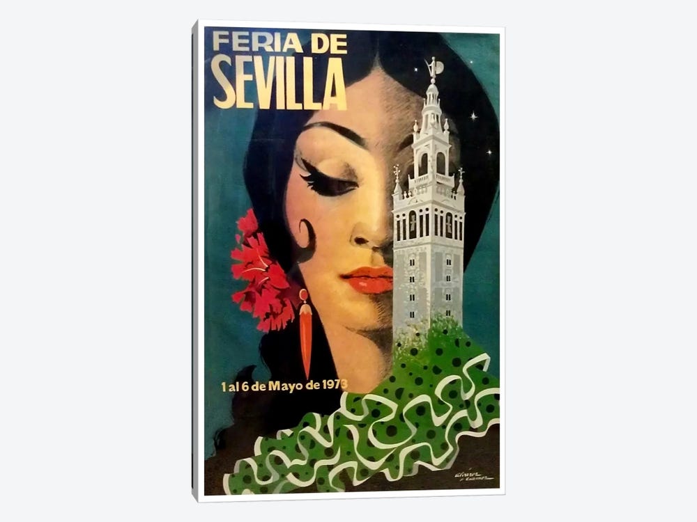 Feria de Sevilla, 1-6 de Mayo de 1973 by Unknown Artist 1-piece Canvas Print