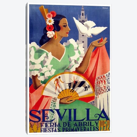 Feria de Sevilla, Abril de 1952 Canvas Print #LIV90} by Unknown Artist Art Print