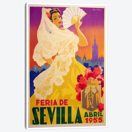 Feria de Sevilla, Abril de 1955 Canvas Print #LIV91} by Unknown Artist Canvas Art Print
