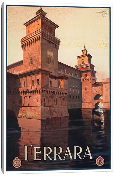 Ferrara, Italy Canvas Art Print - Vintage Travel Posters