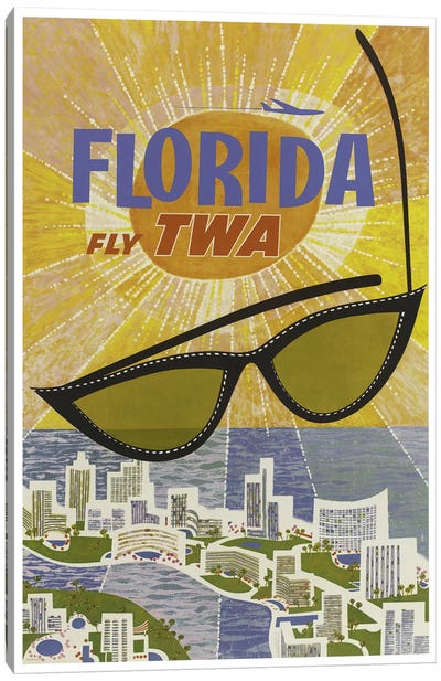 Florida - Fly TWA Canvas Art Print