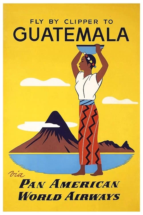 Fly By Clipper To Guatemala Via Pan American by Unknown Artist wall art