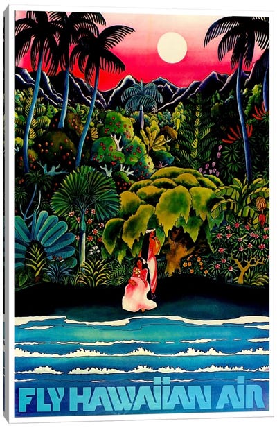 Fly Hawaiian Air Canvas Art Print - Travel Posters