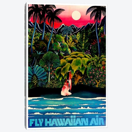 Fly Hawaiian Air Canvas Print #LIV98} by Unknown Artist Canvas Print