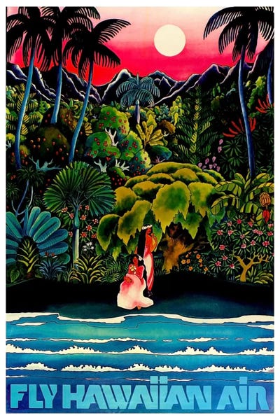 By Air: Fly Hawaiian Air by Unknown Artist