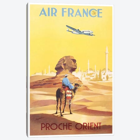 Air France - Proche Orient (Near East) I Canvas Print #LIV9} by Unknown Artist Canvas Art Print