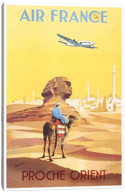 Air France - Proche Orient (Near East) I Canvas Art Print - Egypt