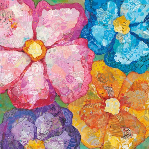 Floral Wall Art: Floral Pansy by Lisa Morales