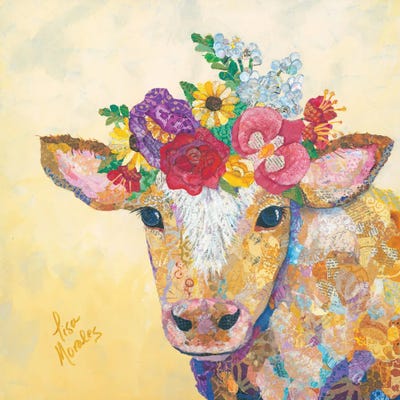 Lisa Morales - Canvas Prints: Headdress Series Buttercup by Lisa Morales