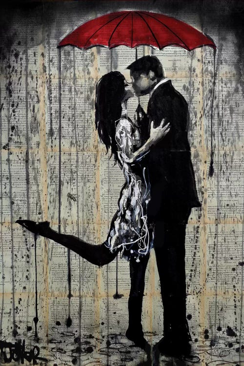 Rainy Hearts by Loui Jover wall art