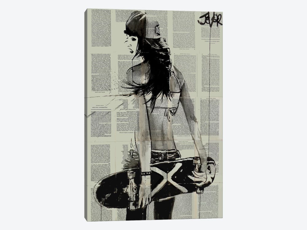 Sk8ter Gurl by Loui Jover 1-piece Canvas Print