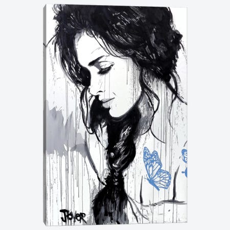 The Blue Tattoo Canvas Print #LJR127} by Loui Jover Art Print