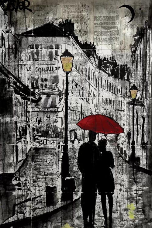 Rainy Promenade by Loui Jover wall art