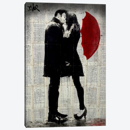 Winter's Kiss Canvas Print #LJR144} by Loui Jover Art Print