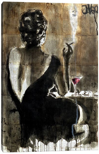 Cocktail Canvas Art Print - Female Portrait Art