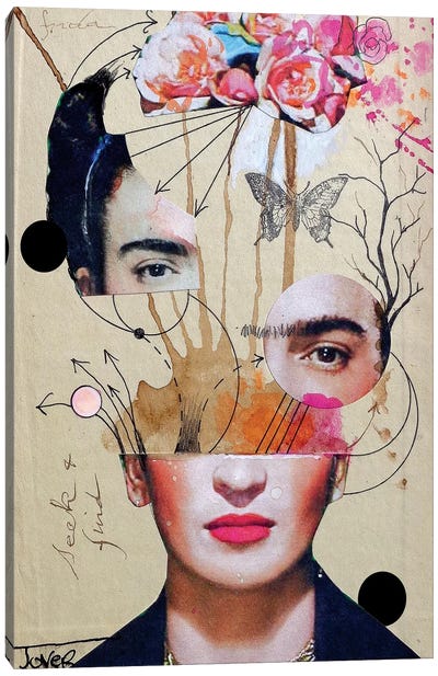 Frida For Beginners Canvas Art Print - Frida Kahlo