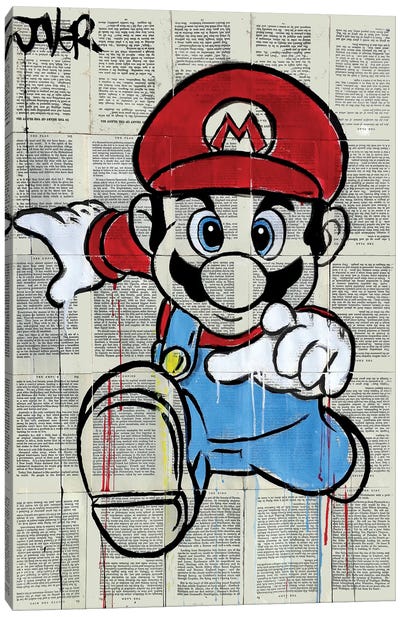 M Canvas Art Print - Mario