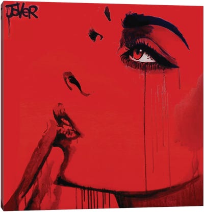 Never Know (red) Canvas Art Print - Best of Fashion Art