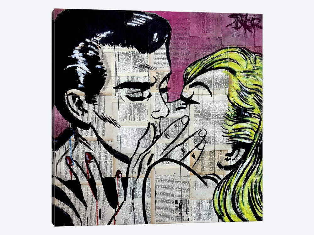 Shut Up And Kiss Me by Loui Jover 1-piece Canvas Art
