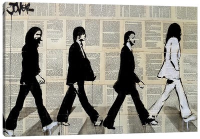 The Crossing Of Abbey Road Canvas Art Print - Bachelor Pad Art